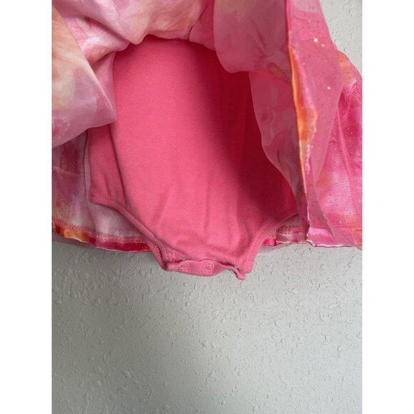 DDG Darlings Romper Sleeveless Dress Sz 3-6 Months Pink Coral Sparkle - Picture 4 of 6